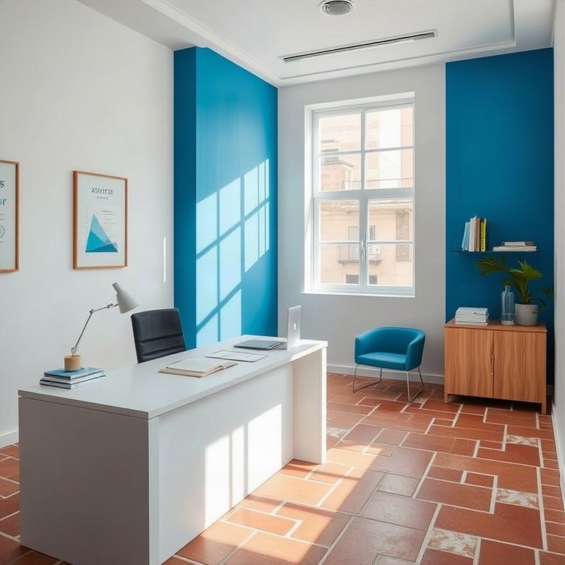 Moderni ured poreznog savjetnika s mediteranskim svjetlom